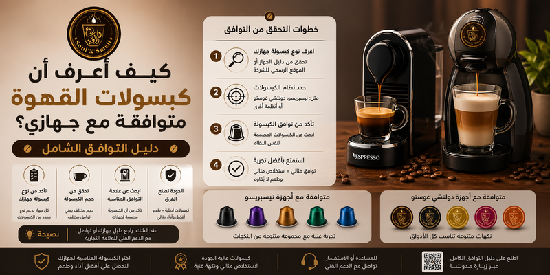 كيف أعرف أن كبسولات القهوة متوافقة مع جهازي؟ دليل التوافق الشامل