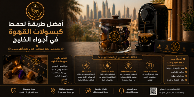 أفضل طريقة لحفظ كبسولات القهوة في أجواء الخليج