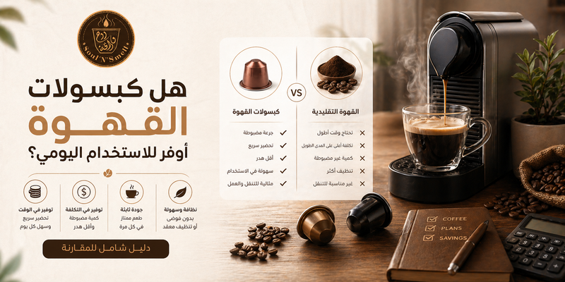 هل كبسولات القهوة أوفر للاستخدام اليومي؟